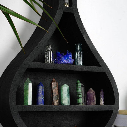 Vase Wooden Crystal Shelf Ornaments