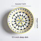 Underglaze Round Plate Ceramic Household Creative Seasoning Saucer Dish