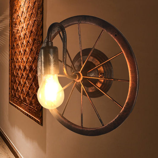 Retro Wheel Wall Lamp Industrial Style Personality American