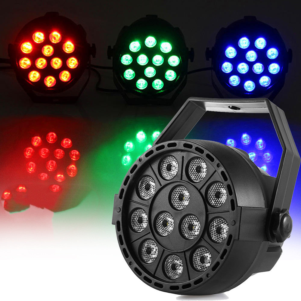 LED12pcs Par Light RGBW Remote Control Par Light Dyeing Background Light