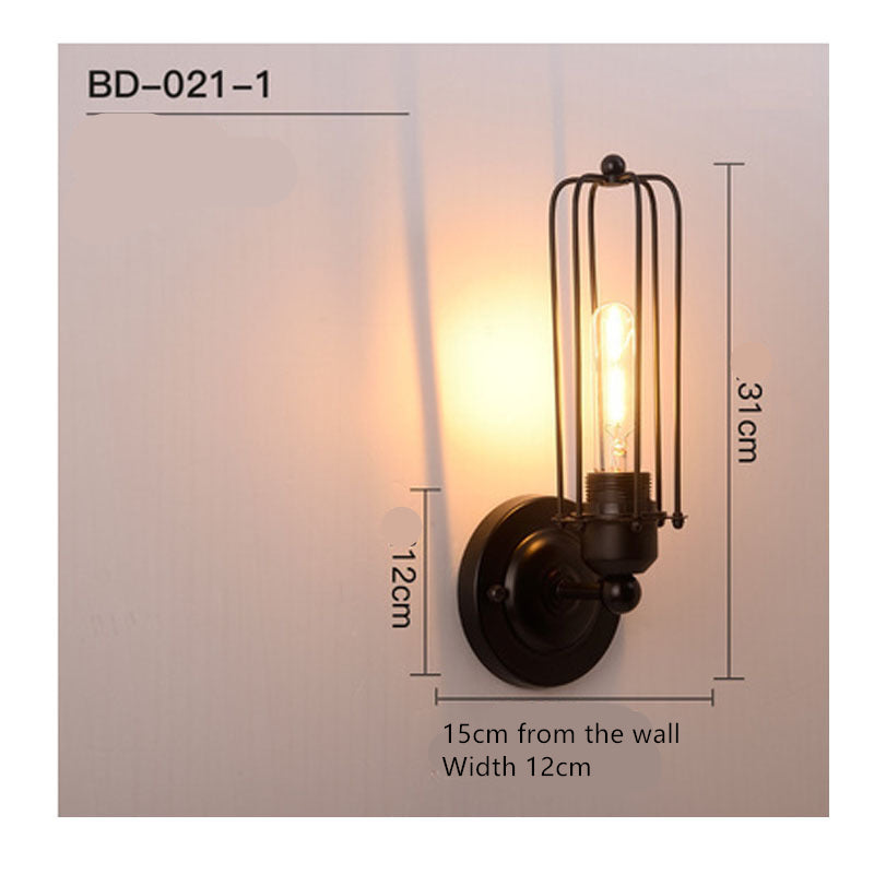 Retro Creative Personality Wrought Iron Wall Lamp