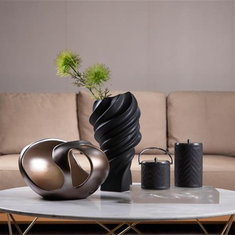 Cyclone Texture Home Ceramic Vase