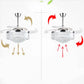 Crystal Fan Lights European Ceiling Fan Lights Living Room Bedroom Dining Room Invisible Led Fan Chandelier All Copper