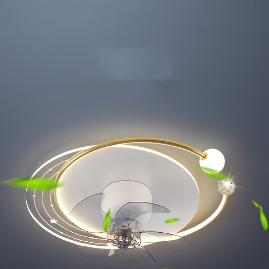Modern Simple Bedroom Ceiling Fan Lamp