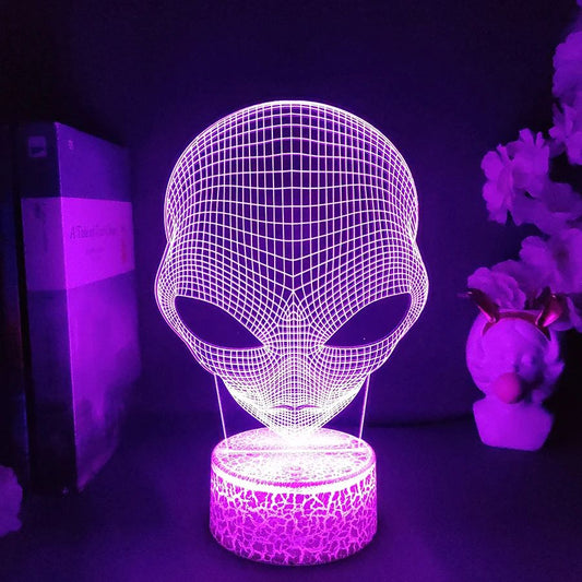 Pop-eyed Alien Shape 3D Night Light Child Cool Present For B