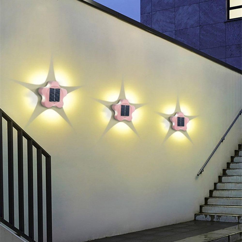 Fashion Personality Pentagram Solar Wall Lamp