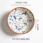 Underglaze Round Plate Ceramic Household Creative Seasoning Saucer Dish