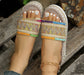 Ethnic Style Slippers Women Summer Sandals Thick Bottomed Fish Mouth Hemp Rope Candy Colored Slippers Beach Shoes