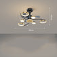 Living Room Nordic Luxury Intelligent APP Ceiling Fan Ceiling Light