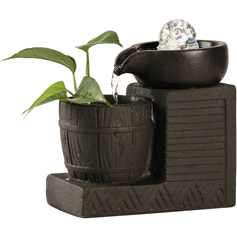 Decorative Circulating Ceramic Fountain Small Humidifier