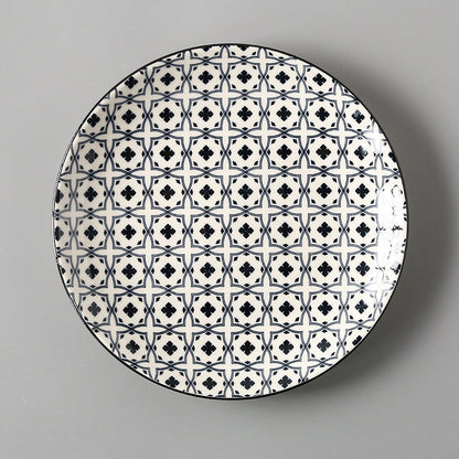 Creative Japanese ceramic plate large flat plate