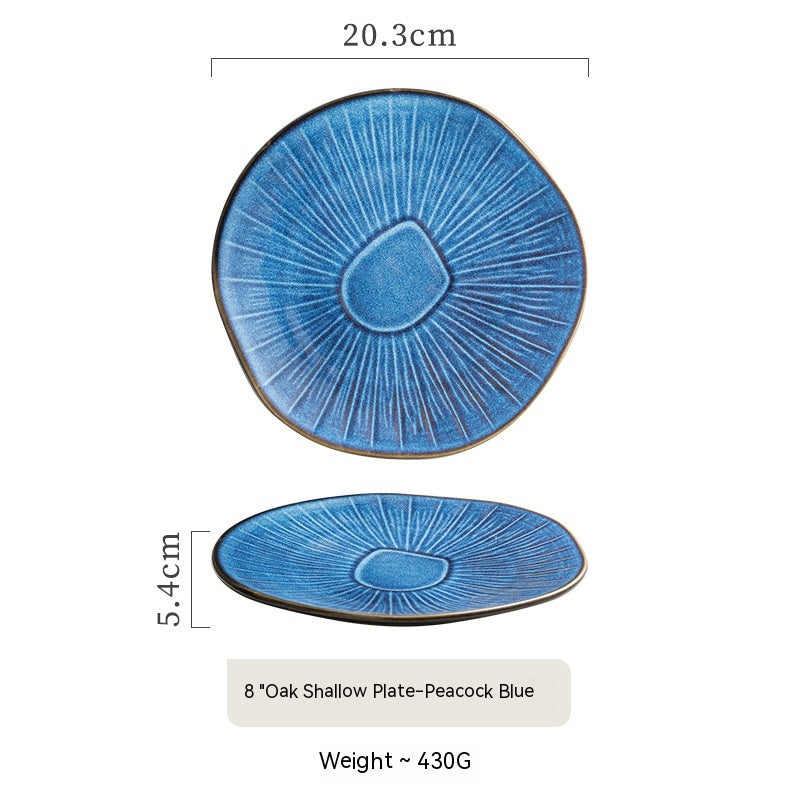 Deep Vibrant Cool Matte Ceramic Stoneware Plates