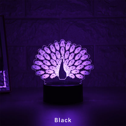 Peacock 3D Acrylic LED Light