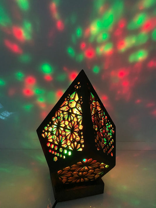 Colorful Bohemian Ambient LED Floral Projection Lantern