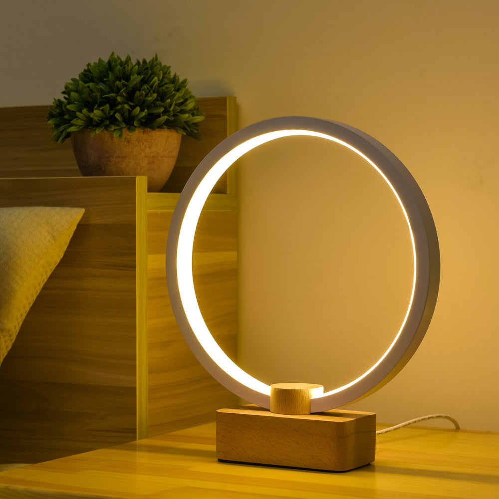 Smart Solid Wood Led Small Night Lamp