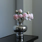 Electroplated Silver Mirror Glass Vase