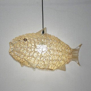 New Creative Fish-shaped Bamboo Chandelier