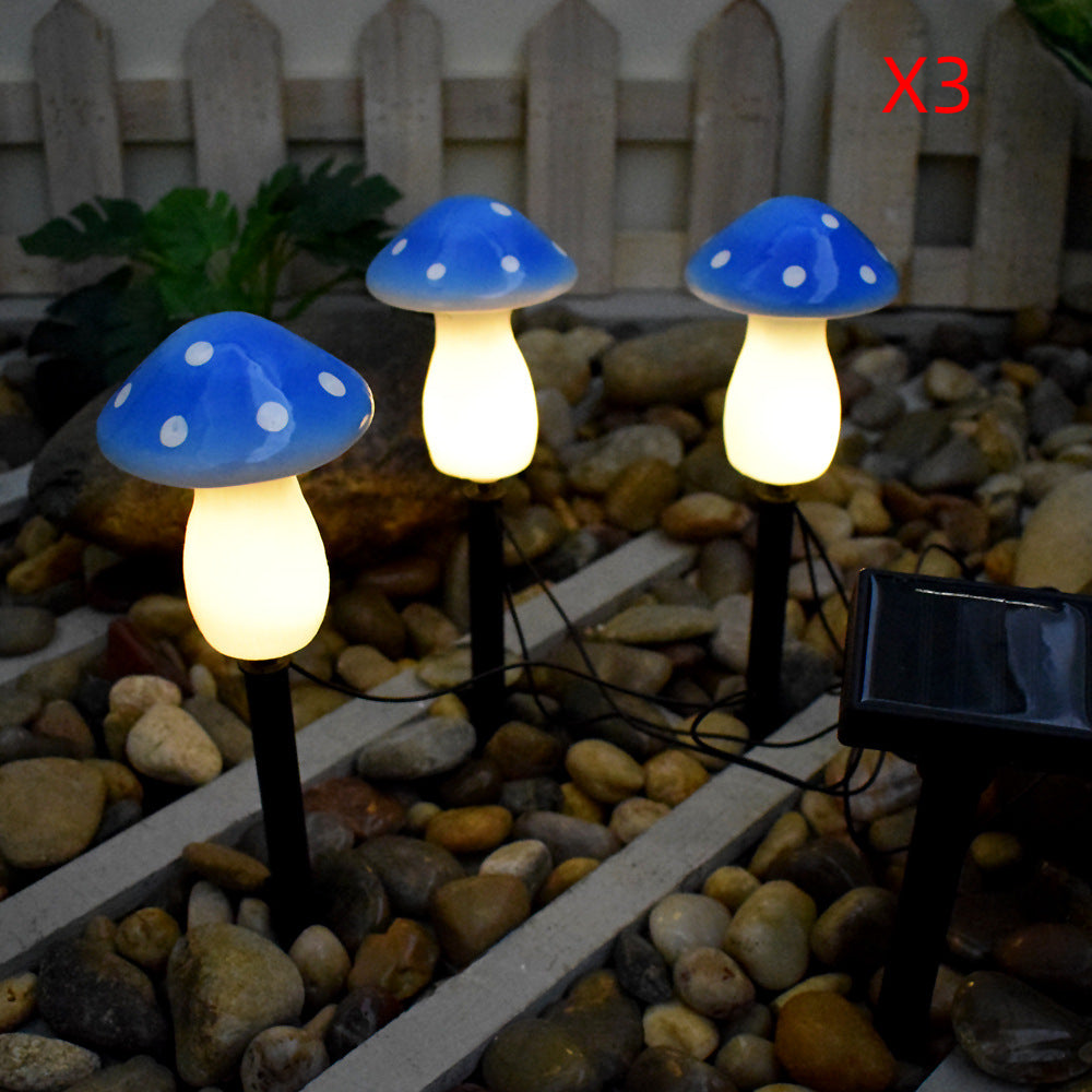 Plastics Solar Mushroom Night Light Outdoor Courtyard Garden Balcony Layout Lawn Waterproof Landscape Decoration Colorful Light