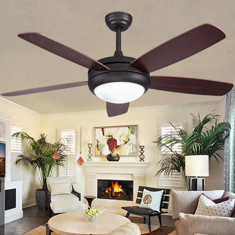 American Simple Light Luxury Home Wood Leaf Fan