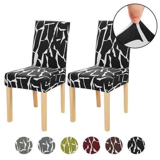 1/4/6pcs stretch spandex dining printed chair covers room slipcovers home decor