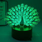 Peacock 3D Acrylic LED Light