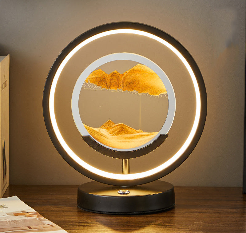 New Contemporary Symmetrical Quicksand Art Table Lamp