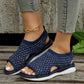 Peep-toe Sandals For Sports Summer Heart-shaped Print Mesh Shoes Women