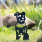 Metal Dog Silhouette Garden Yard Decoration