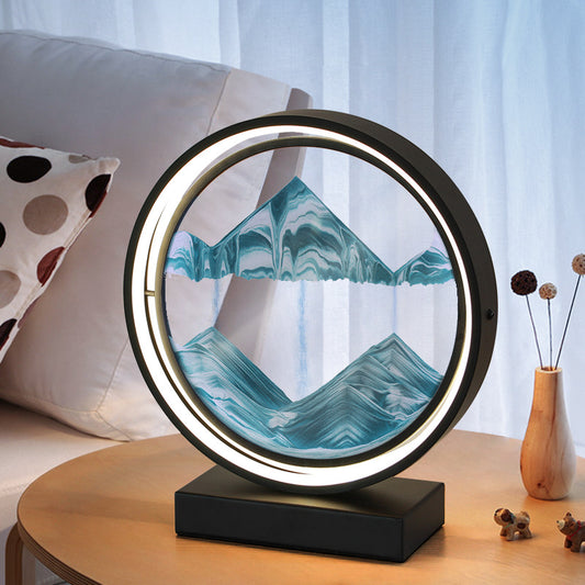 Dynamic 3D Quicksand Art Table Lamp +Remote