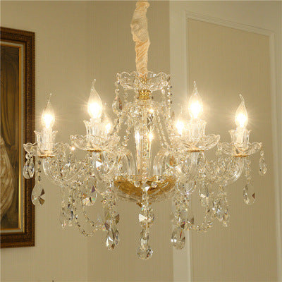 Luxury Crystal Chandelier In Living Room