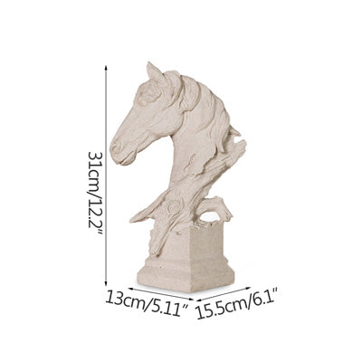 Resin Ornaments Sandstone Horse Head