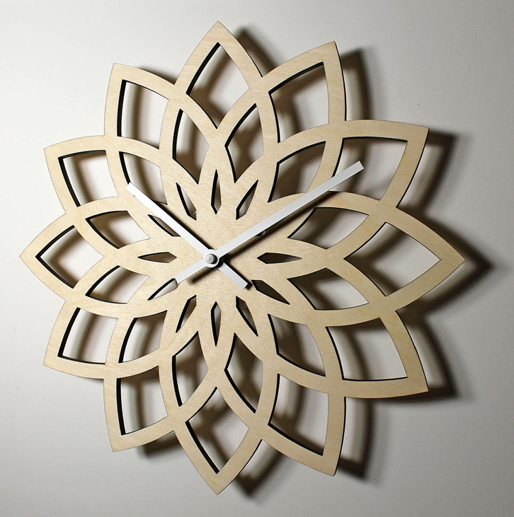 Modern Contemporary Decorative Wall Floral Clock