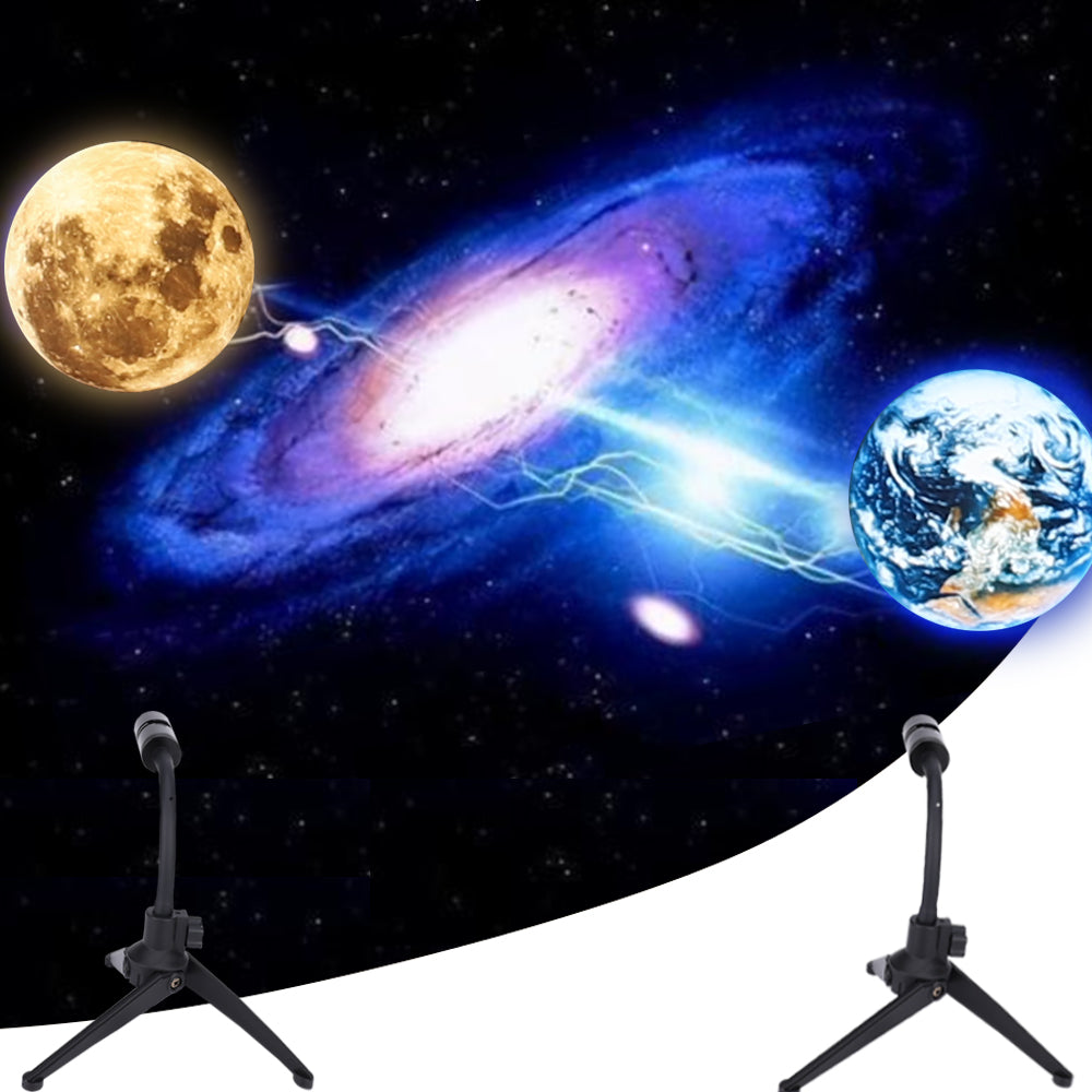 Moon Earth Projector Night Light Sunset Projection Led Desk Lamp For Bedroom Atmosphere Rainbow Lamp Decoration Light