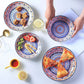 New 8Inch Boho Ceramic Breakfast Plate 4pcs