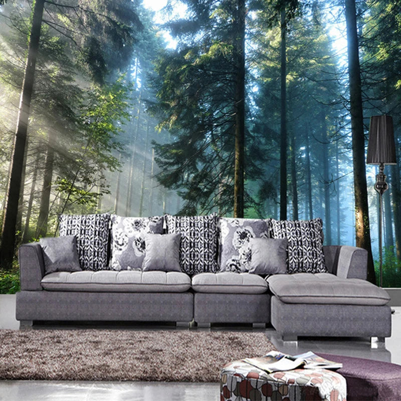 Custom 3D Sunshine Forest Nature Landscape Photo Mural Wallpaper Living Room Bedroom Backdrop Wall Design Mural Papel De Parede