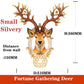 28 Inch Sculptured Good Fortune Deer Crystal Wall Lamp