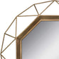 Gold Geometric Wall Mirror, 30 X 30 Gold Frame Mirror For Wall Bathroom, Living Room, Bedroom, Office, And Entryway