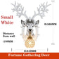 28 Inch Sculptured Good Fortune Deer Crystal Wall Lamp