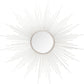 36-Inch Decorative Silver Retro Moonburst Round Wall Mirror