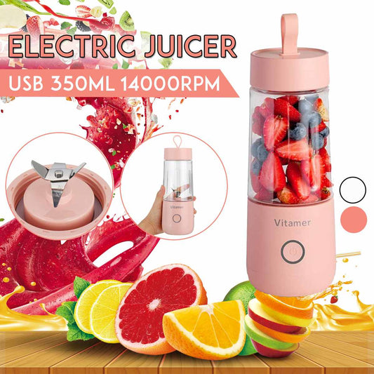 350ml Portable Blender Juicer Electric USB Rechargeable Smoothie Mixer