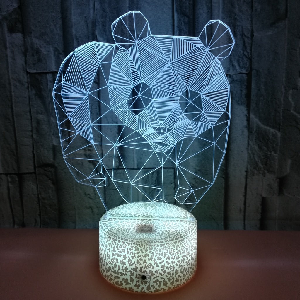 New Panda Colorful LED Touch 3D Night Light Home Decor