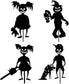 Little Devil Garden Pile Silhouette Halloween Decorations