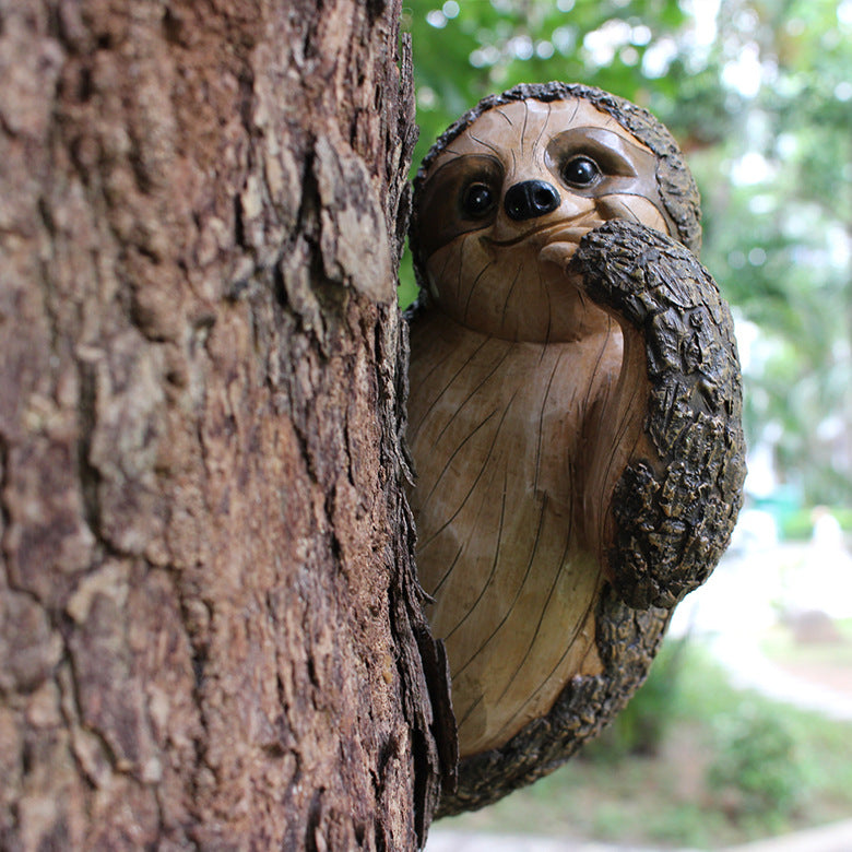 Outdoor Garden Decoration Sloth Statue Pendant