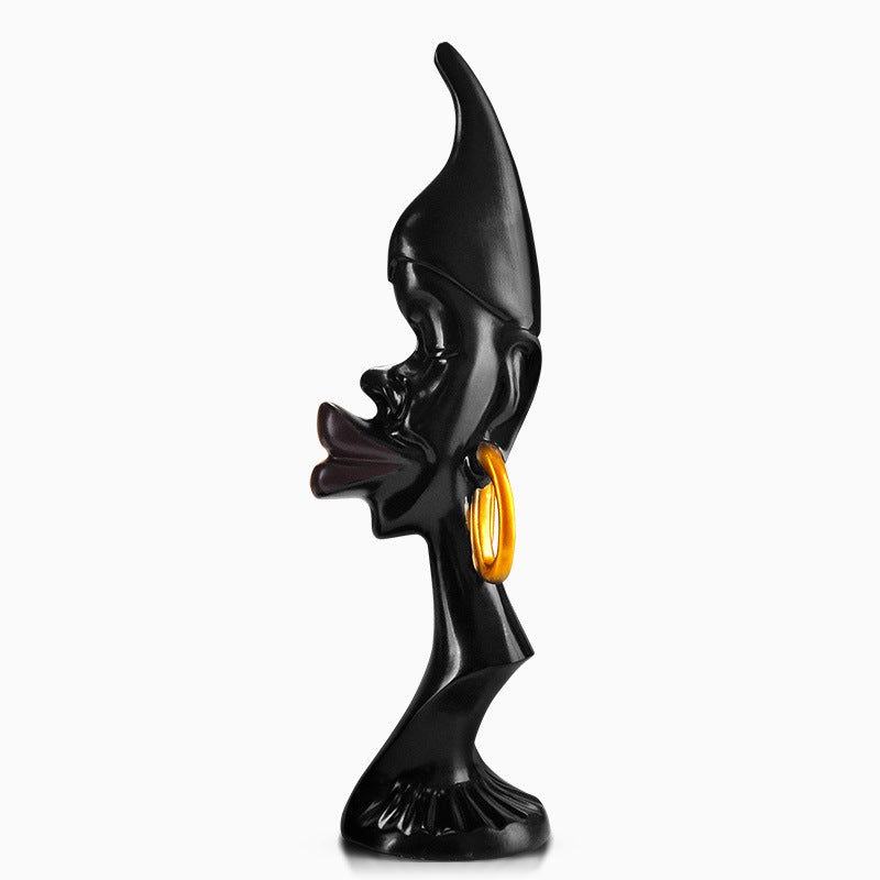 Black Couple Ornament Decoration Abstract Art Sculpture