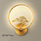 Light Luxury Background Wall Modern Zen Round Copper Wall Lamp