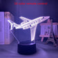 Custom 3d Lamp Airplane Hologram Baby Night Light Cool Name Customization Nightlight for Child Bedroom Decor 3d Led Night Light
