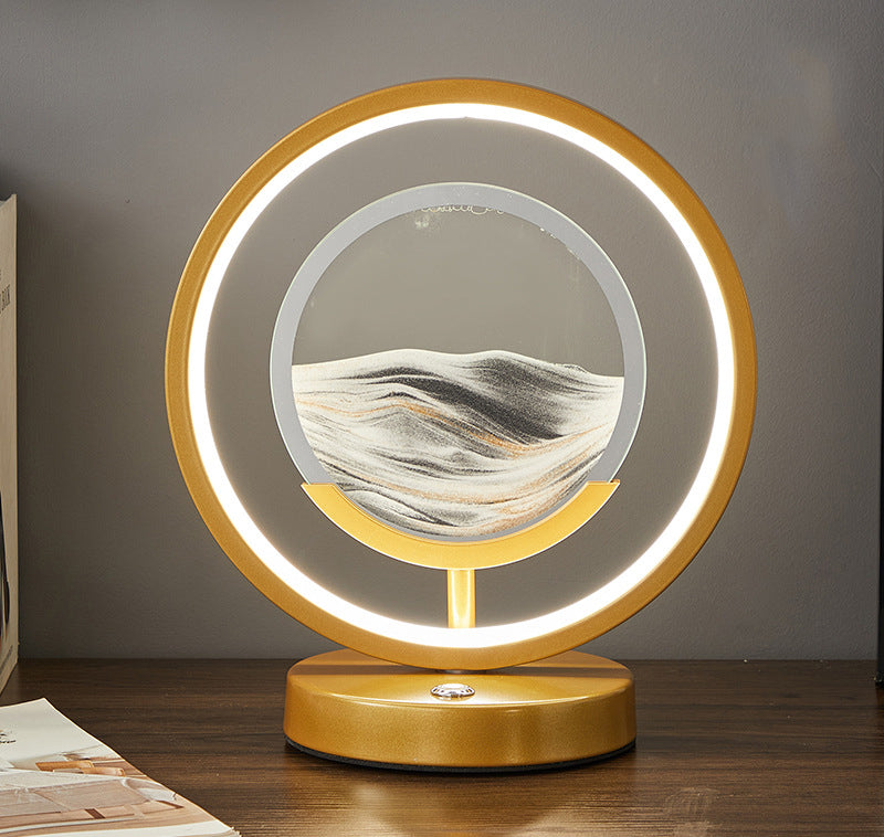 New Contemporary Symmetrical Quicksand Art Table Lamp