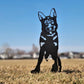 Metal Dog Silhouette Garden Yard Decoration