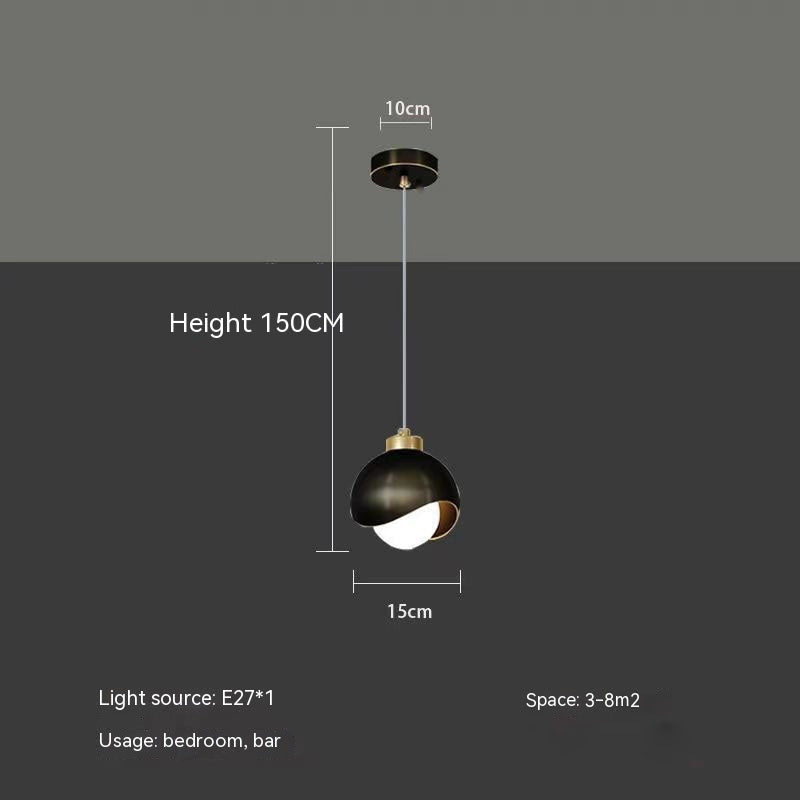 Golden Light Luxury Crystal Hanging Line Lamp Creative Bedroom