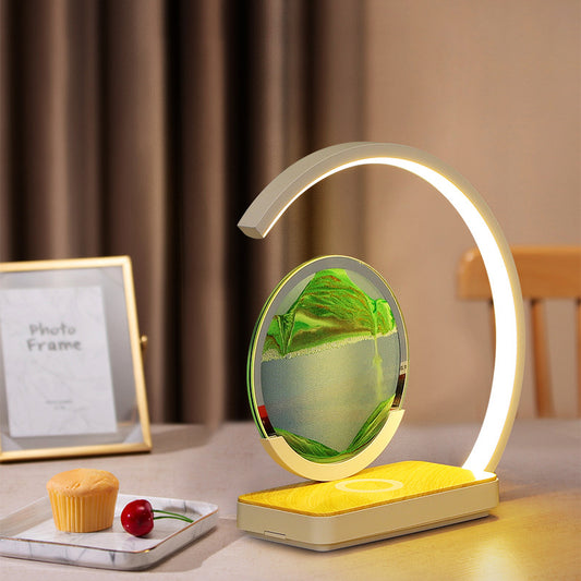 A sand painting quicksand hourglass lamp with a wireless charger sounds like a very unique and interesting home decor piece! Here is a great idea to consider.